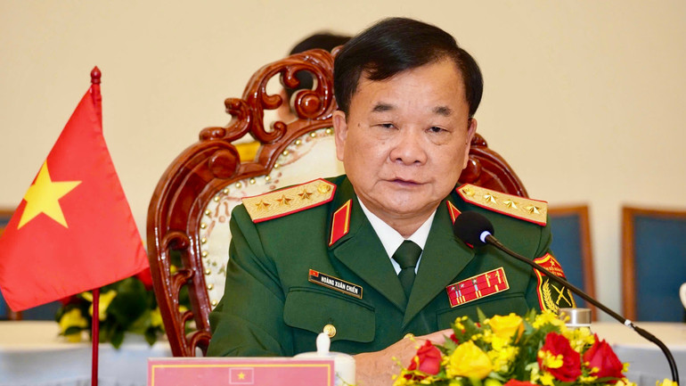 Thượng tướng Hoàng Xuân Chiến, Thứ trưởng Bộ Quốc phòng phát biểu. img-3888.jpg