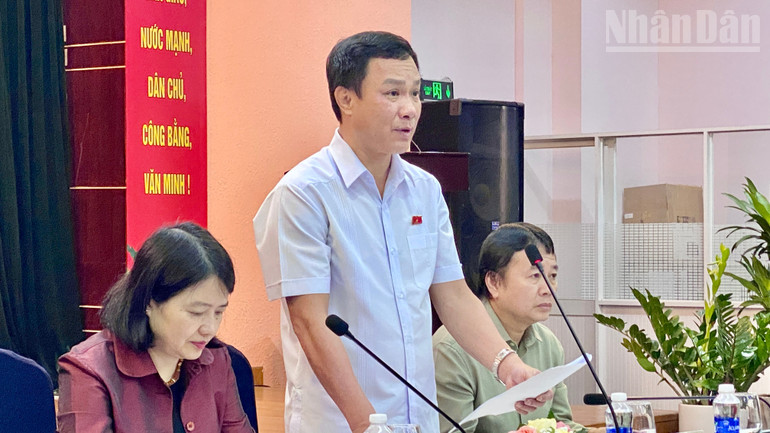 Ông Triệu Thế Hùng, Phó Chủ nhiệm Ủy ban Văn hóa và Xã hội phát biểu. ndo_tr_img-2715.jpg
