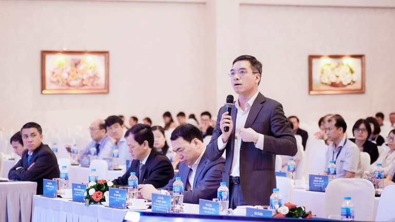 Tiến sĩ Hà Anh Đức, Cục trưởng Cục Quản lý khám, chữa bệnh (Bộ Y tế) phát biểu. img-3113.jpg