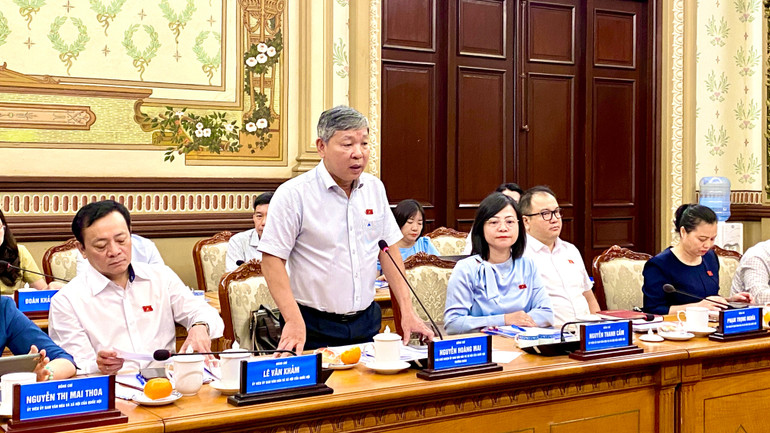 Phó Chủ nhiệm Ủy ban Văn hóa và Xã hội Nguyễn Hoàng Mai phát biểu. img-1493-2.jpg