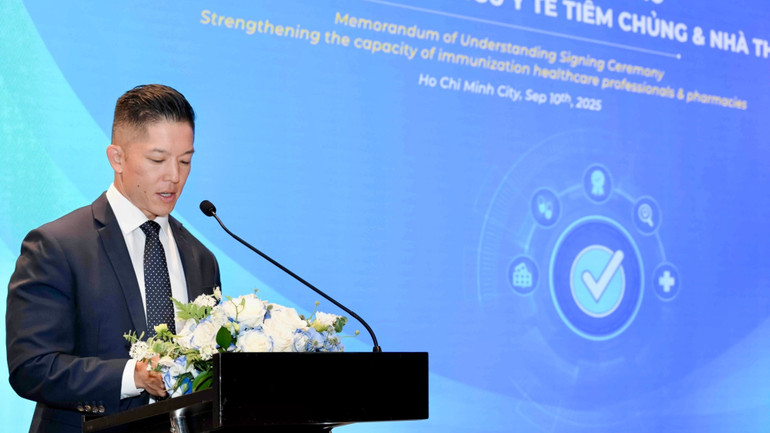 Ông Darrell Oh, Tổng Giám đốc Pfizer Việt Nam phát biểu. img-2700.jpg
