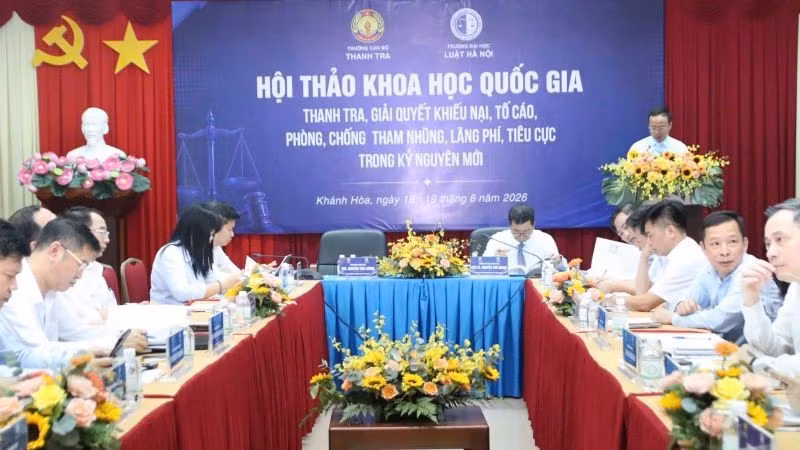 Hội thảo khoa học quốc gia "Thanh tra, giải quyết khiếu nại, tố cáo, phòng, chống tham nhũng, lãng phí, tiêu cực trong kỷ nguyên mới" tại Khánh Hòa. 