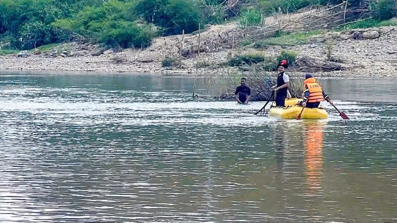 Khúc sông nơi đại úy Nguyễn Xuân Hải hy sinh khi làm nhiệm vụ. (Ảnh: CA)