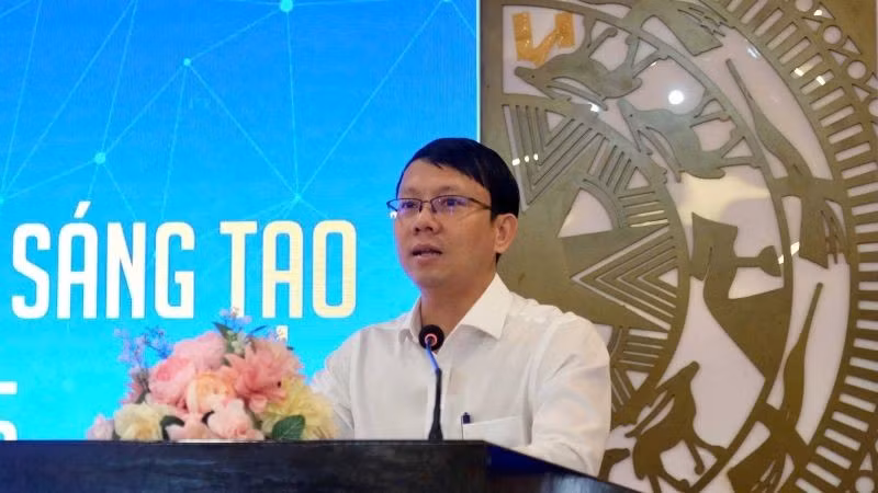 Đồng chí Nguyễn Thanh Hà, Phó Chủ tịch Ủy ban nhân dân tỉnh phát biểu tại buổi lễ.