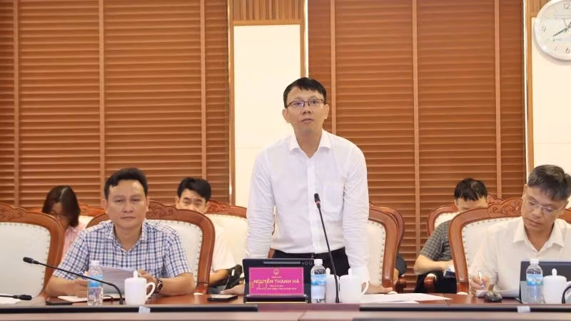 Phó Chủ tịch Ủy ban nhân dân tỉnh Nguyễn Thanh Hà phát biểu tại buổi làm việc.