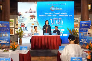 Phó Giám đốc Sở Văn hóa, Thể thao và Du lịch thành phố Hà Nội Lê Thị Ánh Mai phát biểu tại sự kiện. 