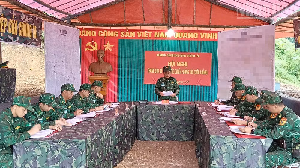 Đồn Biên phòng Mường Lèo, Ban Chỉ huy Bộ đội Biên phòng tỉnh Sơn La tham gia thực hành phần cơ chế.
