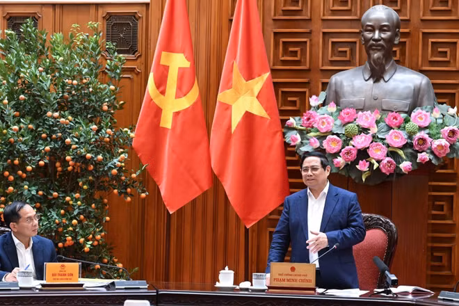 [Ảnh] Thủ tướng Phạm Minh Chính chủ trì cuộc họp của Tổ công tác bảo đảm an ninh năng lượng