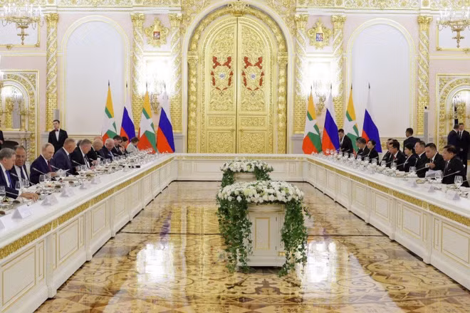 Toàn cảnh cuộc hội đàm. (Ảnh: Điện Kremlin)