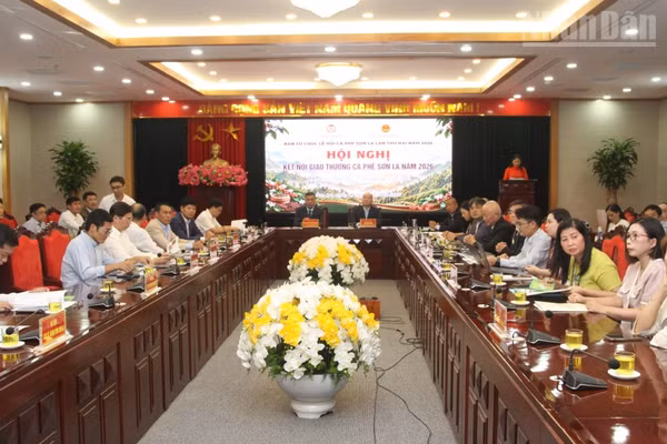 Hội nghị kết nối giao thương cà-phê Sơn La năm 2026. (Ảnh: QUỐC TUẤN)