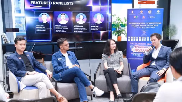 Phiên tọa đàm chuyên sâu "Kick-off Data for Life 2026" thu hút các nhà khoa học, nhà đầu tư, chuyên gia tham dự. (Ảnh: C06)