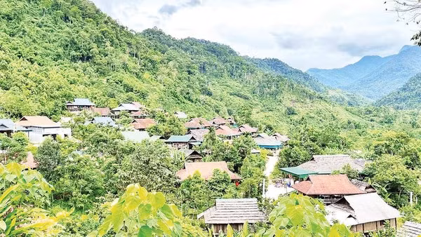 Một góc bản Thái cổ Mường Đán.
