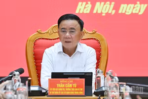 Đồng chí Trần Cẩm Tú, Ủy viên Bộ Chính trị, Thường trực Ban Bí thư. (Ảnh: THỦY NGUYÊN)