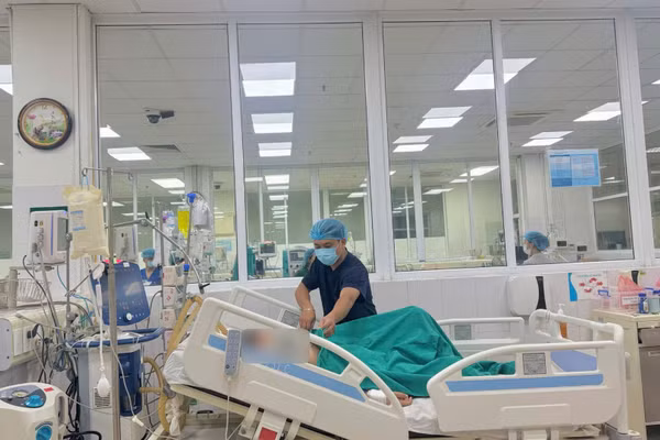 Các bác sĩ ghi nhận bệnh nhi có tình trạng sốc nhiễm khuẩn và tổn thương đa cơ quan bao gồm viêm phổi, suy thận cấp, và tổn thương gan. (Ảnh: BVCC)