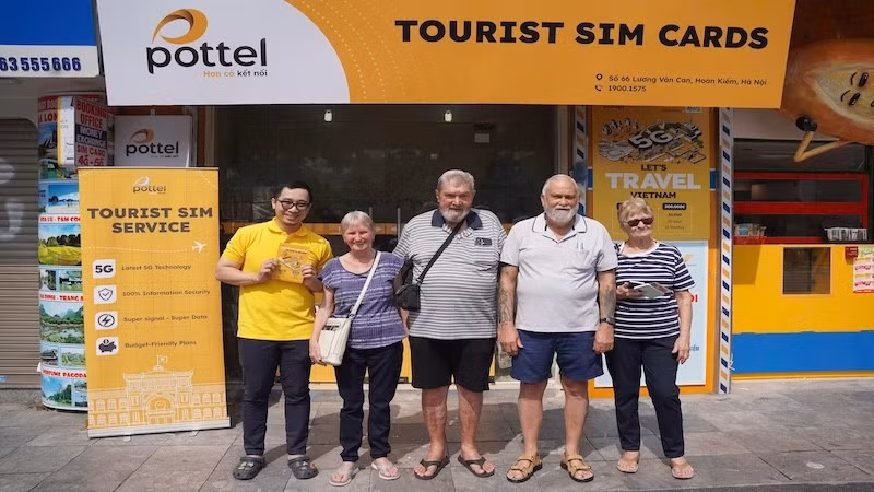 Sản phẩm SIM du lịch Pottel dành cho khách quốc tế của Vietnam Post.