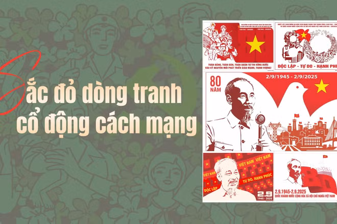 Sắc đỏ dòng tranh cổ động cách mạng