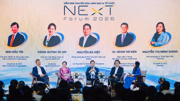 Các diễn giả tại diễn đàn NExT Forum 2026. (Ảnh: Ban tổ chức)