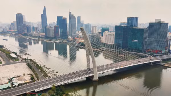 Trung tâm Tài chính quốc tế Việt Nam tại Thành phố Hồ Chí Minh là điểm kết nối dòng vốn quốc tế, trong đó có các định chế tài chính của Anh. (Ảnh: Tùng Anh)