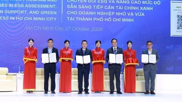 Nam A Bank ký kết Biên bản ghi nhớ hợp tác với C4IR, ICED và SCFC về chương trình chuyển đổi ESG và nâng cao mức độ sẵn sàng tiếp cận tài chính xanh cho doanh nghiệp nhỏ và vừa tại Thành phố Hồ Chí Minh. (Ảnh: NAB)