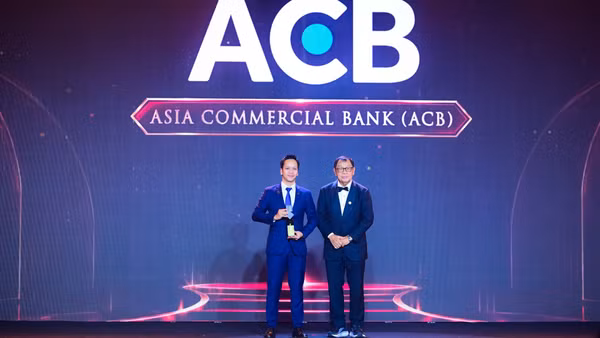 ACB được vinh danh tại hạng mục Corporate Excellence Award (Doanh nghiệp Xuất sắc châu Á). (Ảnh: ACB)