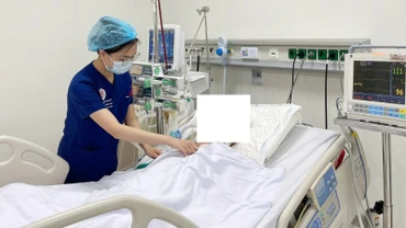 Bệnh nhân đang điều trị tại bệnh viện. 
