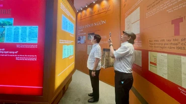 Một góc không gian trưng bày của triển lãm.