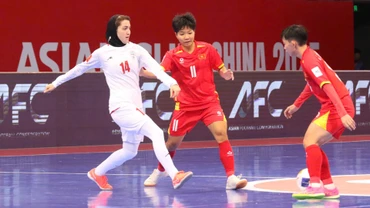Đội tuyển futsal nữ Việt Nam hòa 0-0 trước đội tuyển futsal nữ Iran. (Ảnh: VFF)