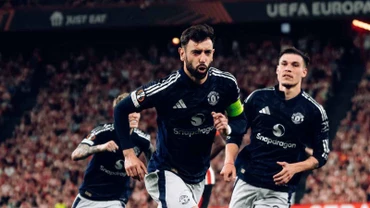 Bruno Fernandes ghi cú đúp vào lưới Athletic Bilbao. (Ảnh: MUFC)