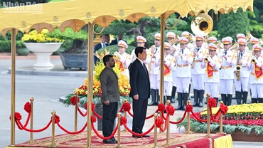 Chủ tịch nước Lương Cường chủ trì Lễ đón cấp Nhà nước Tổng thống Sri Lanka Anura Kumara Dissanayaka.