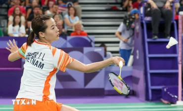 Nguyễn Thùy Linh dừng bước tại vòng bảng Olympic Paris 2024. (Ảnh: Hoàng Linh/TTXVN)