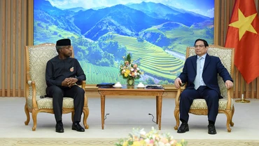 Thủ tướng Phạm Minh Chính tiếp Phó Tổng thống Nigeria Yemi Osinbajo.