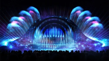 Sân khấu New Year Countdown 2023 được dàn dựng công phu chào đón năm mới, tại thành phố Phú Quốc, tỉnh Kiên Giang.