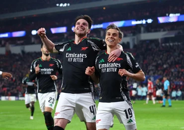 Arsenal giành chiến thắng đậm đà trước PSV. (Ảnh: Reuters).