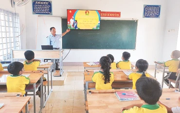Một tiết học tại Trường tiểu học Lê Hồng Phong.