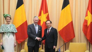 Bí thư Thành ủy Thành phố Hồ Chí Minh Nguyễn Văn Nên hội kiến Nhà vua Bỉ Philippe và Hoàng hậu Mathilde.