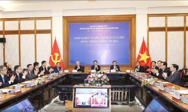Quang cảnh hội thảo trực tuyến.