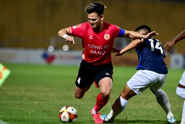 [Ảnh] Công an Hà Nội hòa Bình Định ở trận ra quân V-League