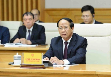 Phó Thủ tướng Lê Văn Thành tại buổi tiếp. (Ảnh: VGP)