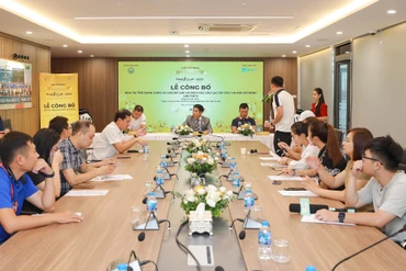 Quang cảnh Lễ công bố nhà tài trợ và chủ đề mới của Giải vô địch các câu lạc bộ golf Hà Nội mở rộng lần thứ 5. 