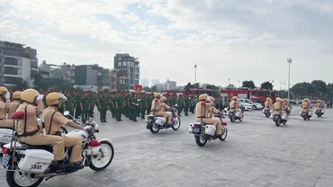 Công an Hải Dương ra quân trấn áp tội phạm, bảo đảm an ninh trật tự.
