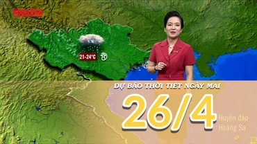 [Video] Dự báo thời tiết đêm nay và ngày mai 26/4/2025: Không khí lạnh suy yếu 