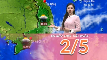 [Video] Dự báo thời tiết ngày 2/5/2025: Mưa dông gia tăng ở phía Nam
