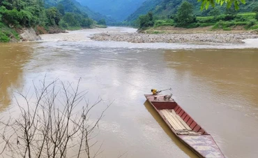 Nơi xảy ra vụ lật chiếc thuyền chở 5 người ở thôn Cốc Rế, xã Bản Mế, huyện Si Ma Cai (Lào Cai).