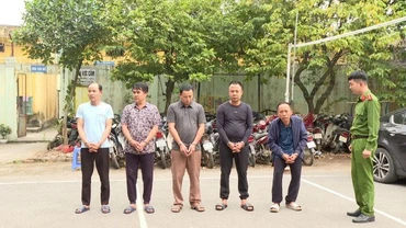 Các đối tượng bị bắt trong vụ án.