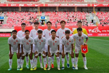 Đội hình xuất phát của U19 Việt Nam.