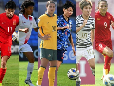 Top 6 nữ cầu thủ được kỳ vọng sẽ thi đấu ấn tượng tại World Cup nữ 2023 diễn ra tại Australia và New Zealand. (Ảnh: AFC)