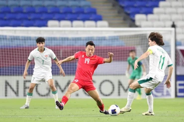 Nỗ lực trong hiệp 2 nhưng U23 Việt Nam không thể san bằng cách biệt. (Ảnh: VFF)