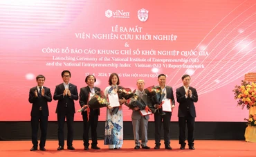 Lễ công bố ra mắt Viện Nghiên cứu Khởi nghiệp. (Ảnh: ĐÌNH TRUNG)