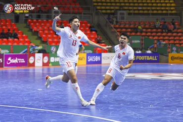 Gia Hưng ghi bàn thắng duy nhất. (Ảnh: AFC)