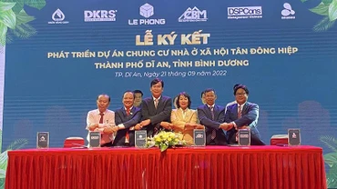 Ký kết hợp tác phát triển dự án chung cư nhà ở xã hội Tân Đông Hiệp tại thành phố Dĩ An, tỉnh Bình Dương.